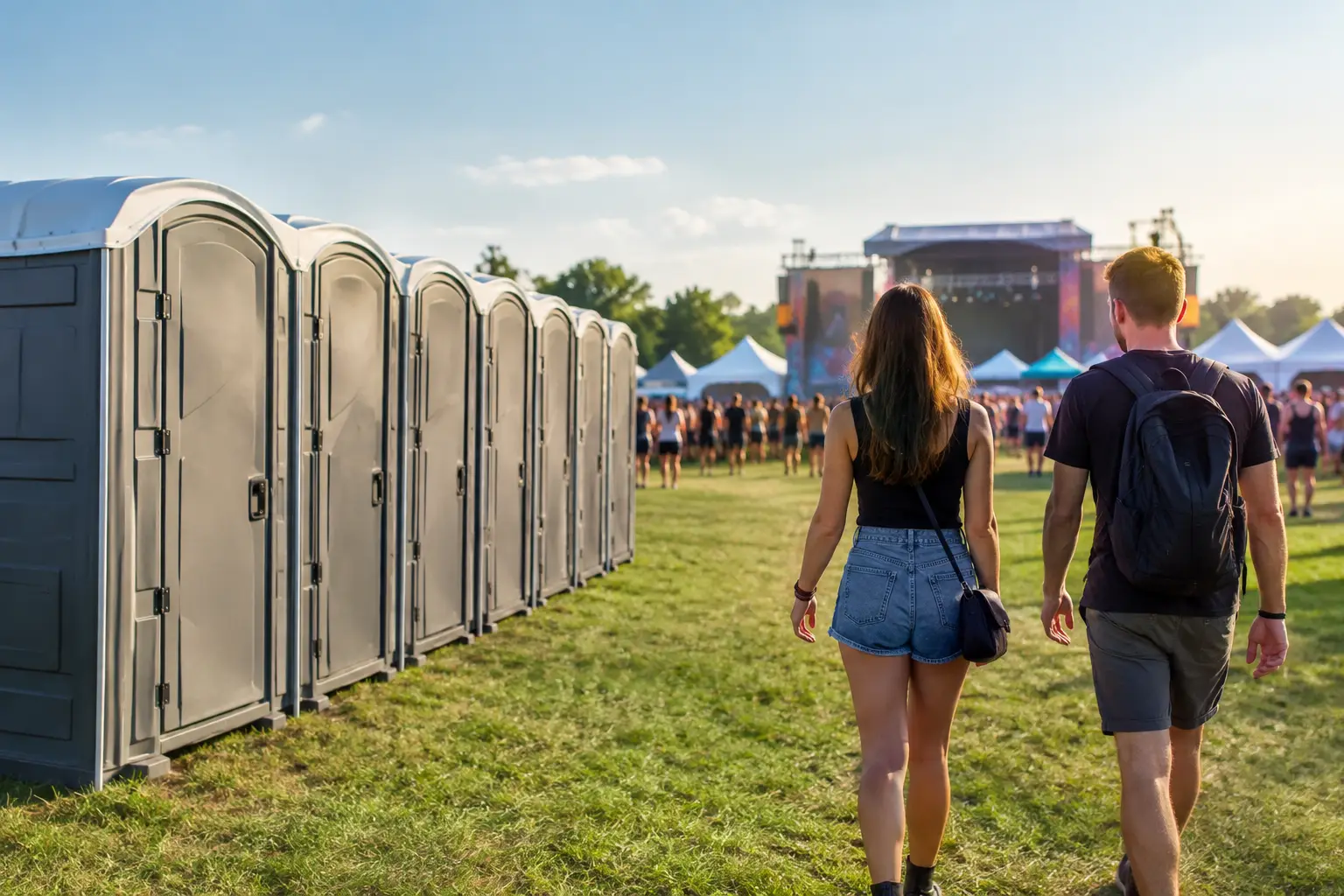Tualete për festival muzikor me plan të saktë